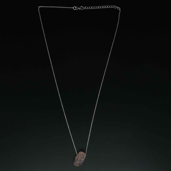 Buy Raw Pink Morganite Stone Pendant with 925 Sterling Silver chain