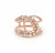 925 Sterling Silver Rose Gold Channel Ring