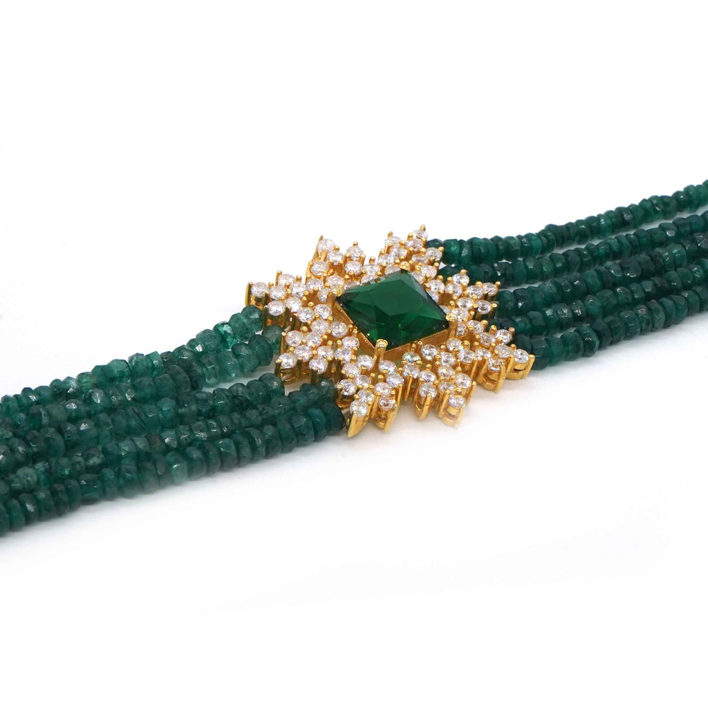 Buy Emerald Stone CZ Bracelet 925 Sterling Silver jewellery for women