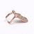 Buy Rose Gold Nail 925 Sterling Silver Ring with White Stone