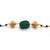 Buy Mangalsutra with Green Stone And Gold Beads 925 Sterling Silver jewellery
