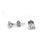 White round shape stud 925 Sterling Silver earrings