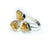 Silver Amber Colour Cut stone Ring - Auriann