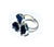 Sterling Silver Blue Cut Stone Ring - Auriann