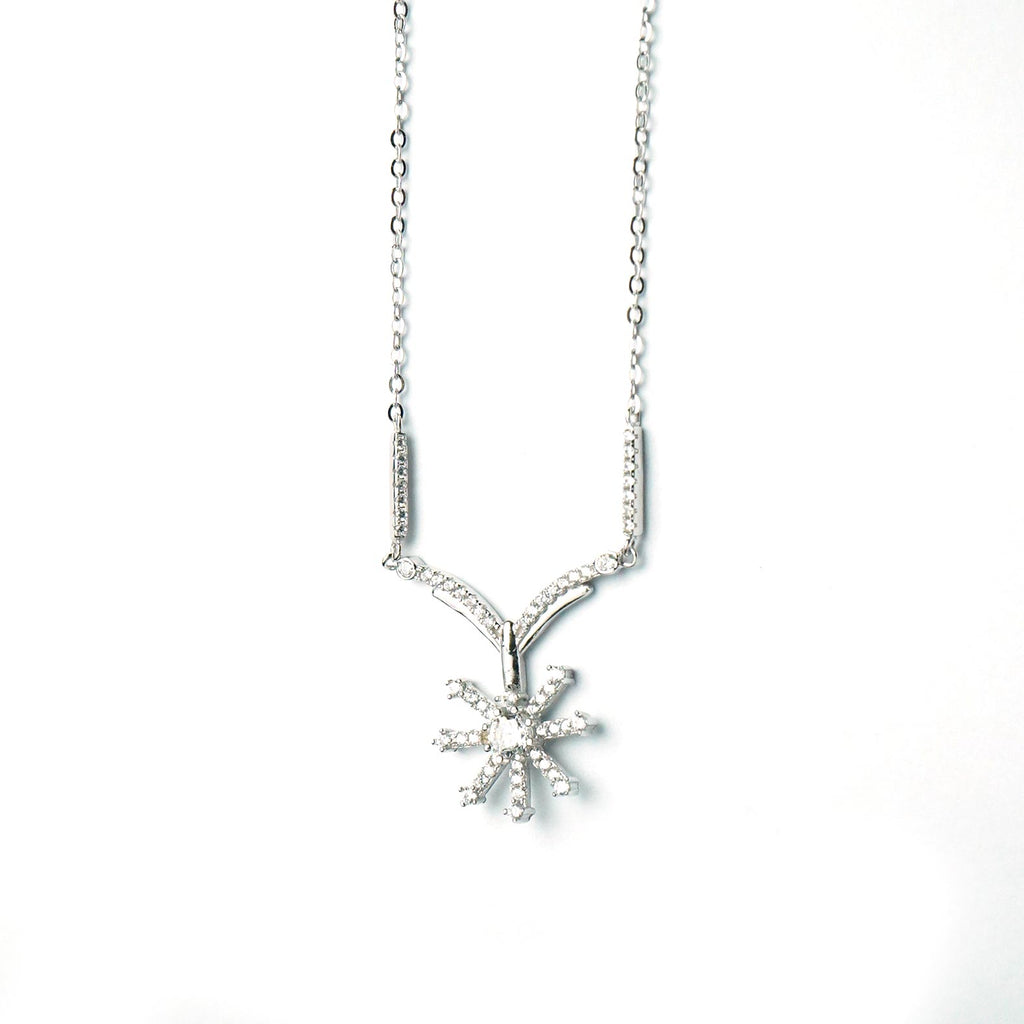 Buy Flower Drop Pendant And Chain 925 Sterling Silver jewellery