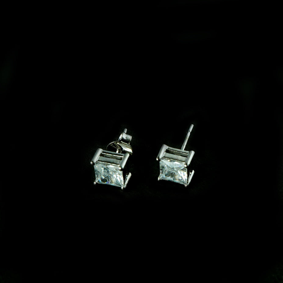 Buy 925 Sterling Silver Square Stone Stud