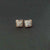 Buy 925 Sterling Silver Rose Gold Flower Shaped Studs