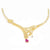Buy Ruby Necklace With Flower 925 Sterling Silver Earrings