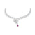 Buy Flower Ruby Necklace With Drop Earrings 925 Sterling Silver jewellery
