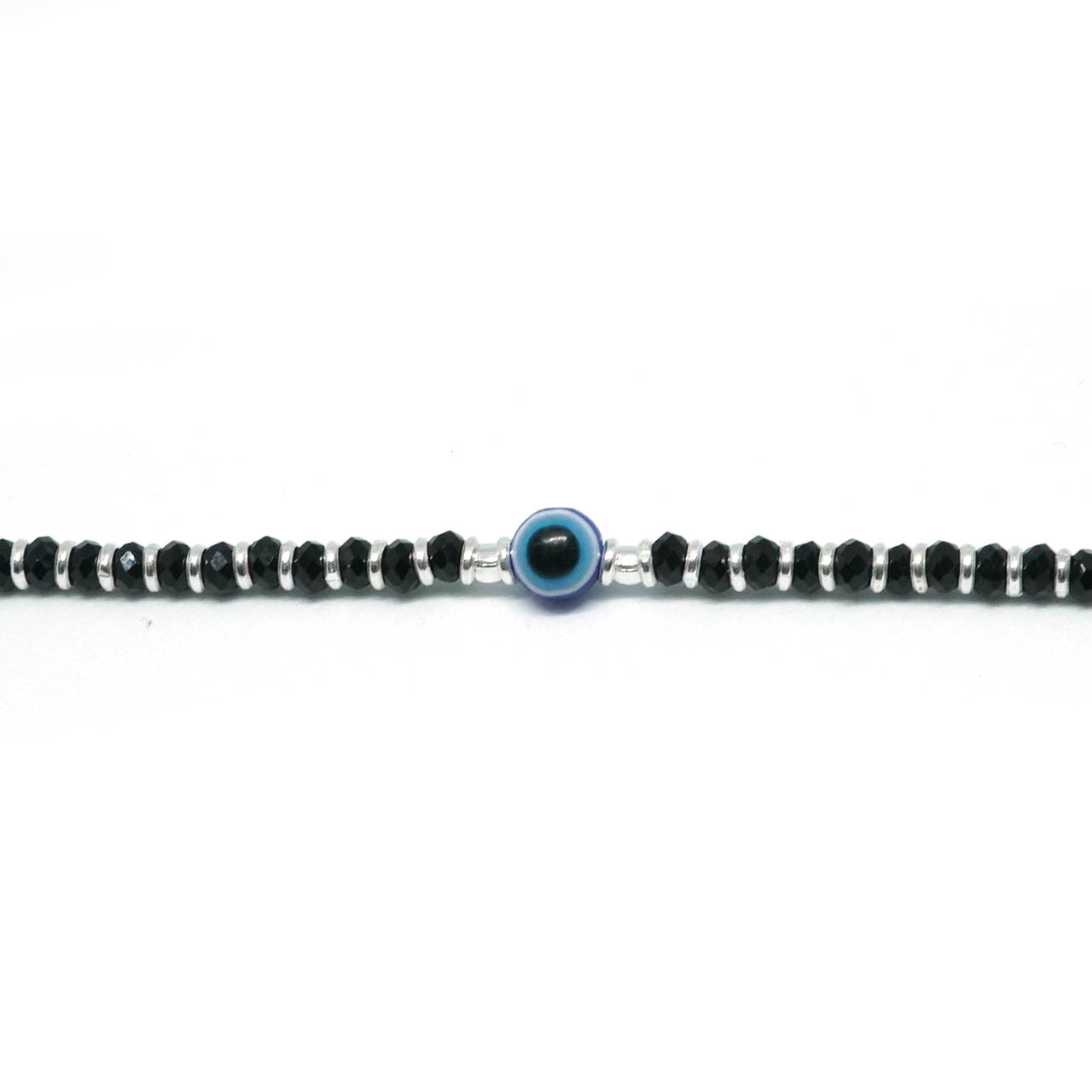Women's Natural Black Onyx and Evil Eye on genuine leather bracelet – Deep  Sea Gypsy