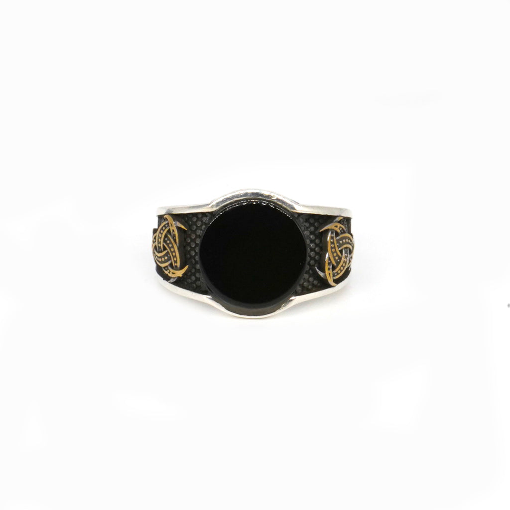 925 Sterling Silver Black Onyx Gemstone Ring