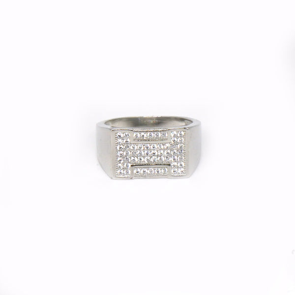 Buy Micro Pave Cubic Zirconia White Stone 925 Sterling Silver jewellery ring