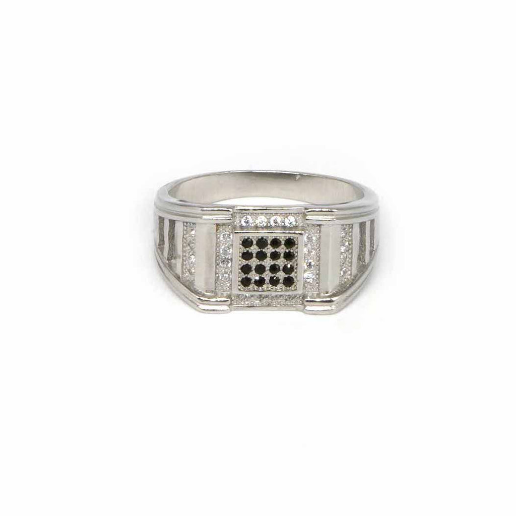 Buy Rectangle Fancy Mini Stone 925 Sterling Silver Ring