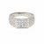 925 Sterling Silver White Zircon Stone Ring