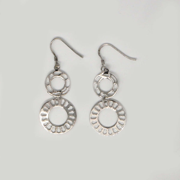 Buy 925 Sterling Silver Jewellery Linked Circle Hoop Earring