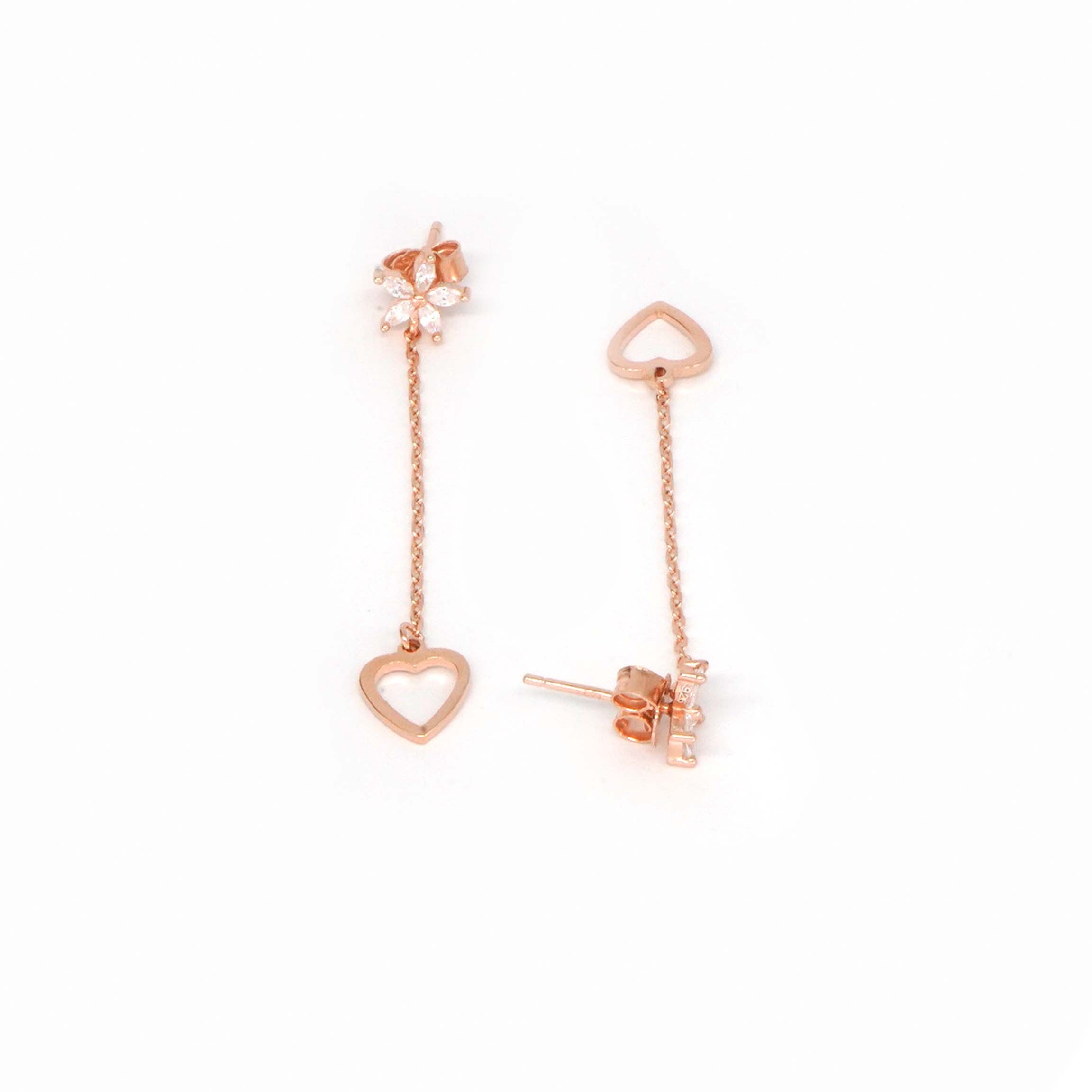 Buy 22K Rose Gold Earrings for Women & Girls Online – Outhouse Jewellery