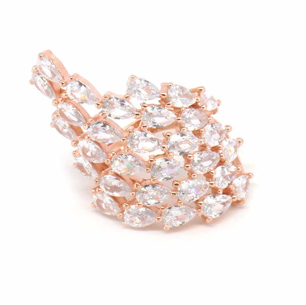 Buy 925 Sterling Silver jewellery Rose Gold Cocktail Ring