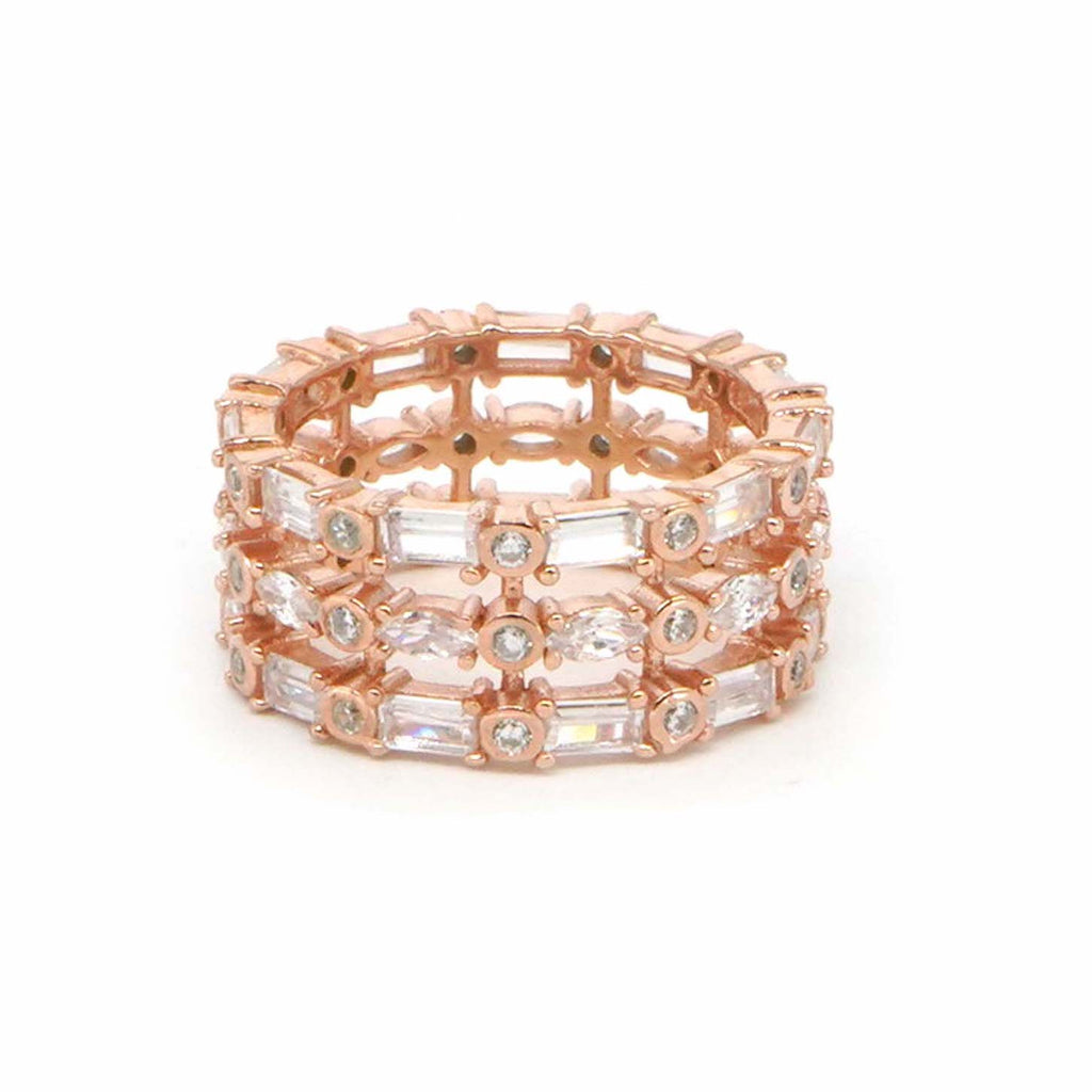 Buy online Rose Gold Round 925 Sterling Silver Ring