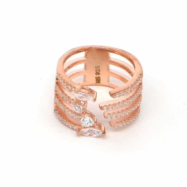 Buy Rose Gold Four Finger 925 Sterling Silver Ring