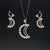925 Sterling Silver Moon Pendant With Earring