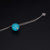 Buy 925 Sterling Silver Jewellery Hanging Aqua Pearl Anklet