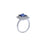 Sterling Silver Blue Sapphire Corutai CZ Lady Ring - Auriann