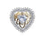 Sterling Silver Heart Shaped Corutai Ring - Auriann