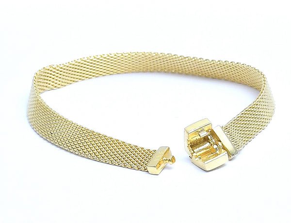 Sterling Silver Gold Plated Chain Unisex Bracelet - Auriann