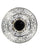 Sterling Silver Black stone sphere shaped pendant - Auriann