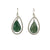 Buy 925 Sterling Silver jewellery Emerald Hanging Earring