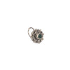 RITI- 925 Sterling Silver Oxidised Green Stone Nose Ring