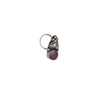 RITI- 925 Sterling Silver Oxidised Pink Zircon Nose Ring