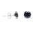 Silver Black Stone Earring - Auriann