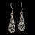 RITI- Oxidised Sterling Silver Hanging Drops Earrings - Auriann