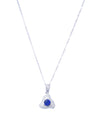 Sterling Silver Spiral Sapphire Pendant With Chain - Auriann