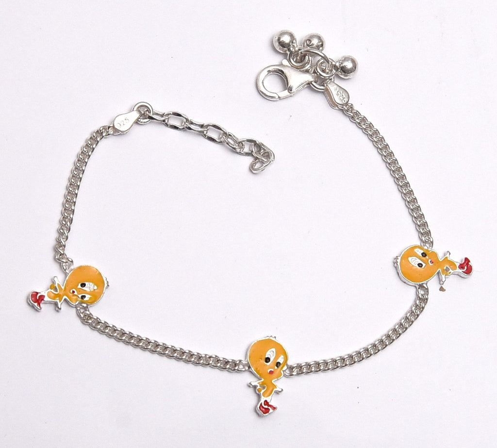 Buy Tweety Yellow And Red Kids 925 Sterling Silver Anklet