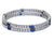 Sterling Silver Blue Sapphire Traditional Bangle - Auriann